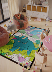 Triceratops Parade Washable Coloring Mat - 2