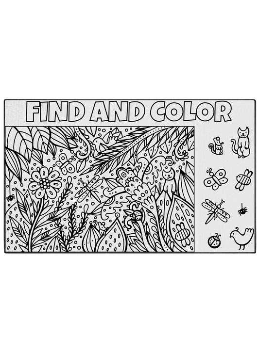 Find and Color Garden Poster to Color